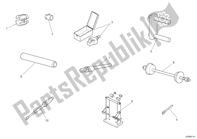 All parts for the Workshop Service Tools, Frame of the Ducati Sportclassic Paul Smart USA 1000 2006